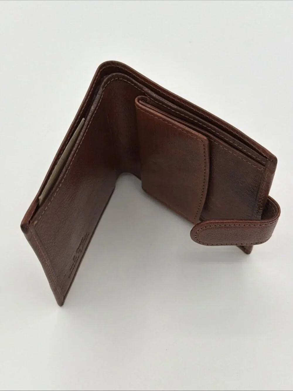The Bridge Italian Leather Bi-fold Wallet, Brown, NWT
